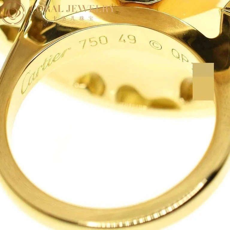 Cartier Panthère De Cartier Ring, yellow Gold Diamond Tsavorite Lacquer 2