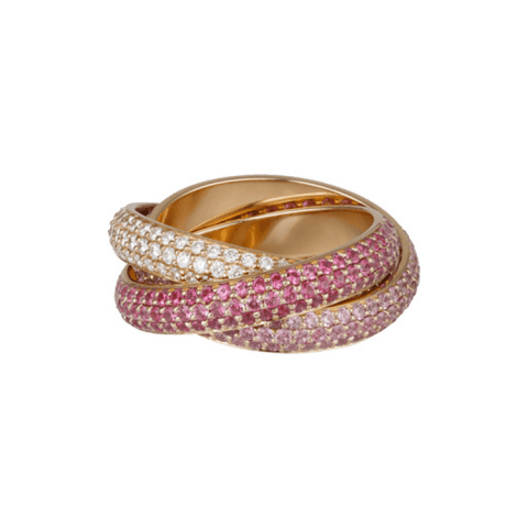 Cartier Trinity Ring Rose Gold And Diamonds N4230600 2