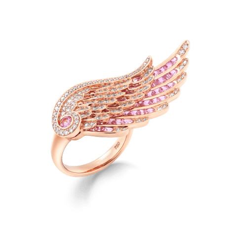 Garrard Wings Embrace Jewellery Collection Across The Finger Pink Sapphire And Diamond Ring In 18ct White Gold 2016585 Hero 2048x2048 18