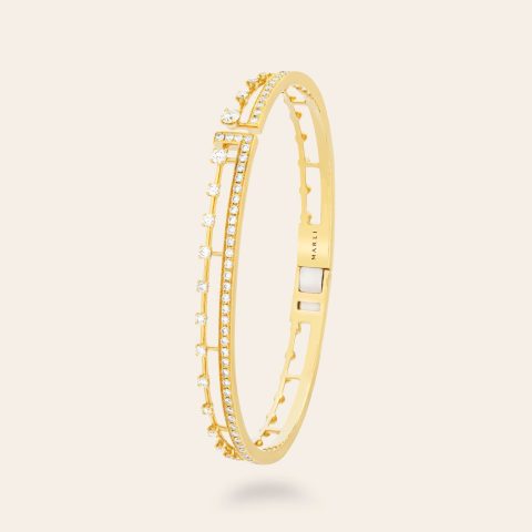 Marli Avenues Open Hinged Bracelet In Yellow Gold AVEN B2 25