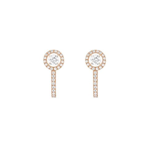 Messika Joy Hoop Rose Gold Earrings 07482-PG with Diamonds