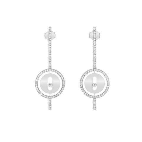 Messika Lucky Move Arrow White Gold Earrings 07516-WG with Diamonds Lucky Move Arrow