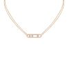 Messika Move Classique Collar Oro Rosa Brillantes Blancos 03997 PG co