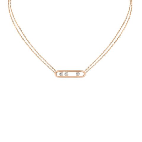 Messika Move Classique Collar Oro Rosa Brillantes Blancos 03997 PG co