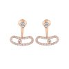 Messika Move Uno Bellow the Lobe Rose Gold Earrings 06510-PG with Diamonds 2 Messika Move Uno Bellow the Lobe Rose Gold Earrings 06510-PG with Diamonds