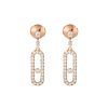 Messika Move Uno Stud Rose Gold Earrings 05631-PG with Diamonds Move Uno Stud
