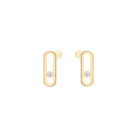 Messika Move Uno Yellow Gold Earrings 12182-YG with Diamonds
