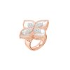 Princess Flower Rose Gold And White Gold Ring 67