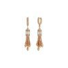Roberto Coin Art Deco Rose Gold Earrings With Mother Of Pearl And Diamonds 11
