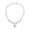 Roberto Coin Flower White Gold Necklace With Diamonds 99