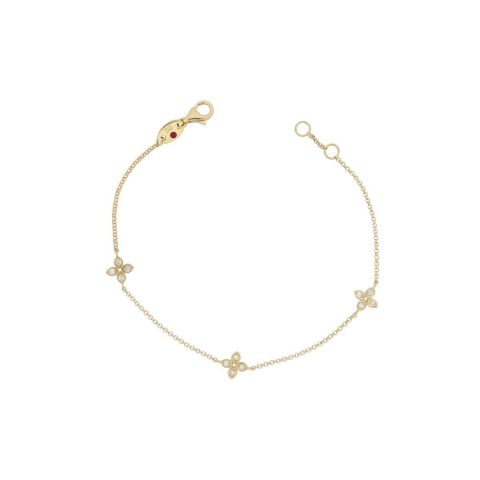 Roberto Coin Love By The Yard Yellow Gold Bracelet With Diamonds 35