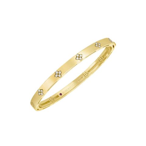 Roberto Coin Love In Verona Yellow Gold Bracelet With Diamonds 34