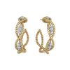 Roberto Coin New Barocco Rose And White Gold Earrings With Diamonds 36