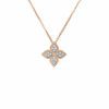 Roberto Coin Princess Flower Rose Gold Necklace With Diamonds 23