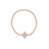 Roberto Coin Princess Flower Rose Gold And White Gold With Diamonds 55