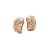 Roberto Coin Royal Princess Flower Rose And White Gold Earrings With Diamonds 55