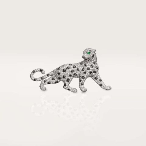 Cartier Panthère De Cartier Brooch H5000026, White Gold, Emeralds, Onyx, Diamonds 2