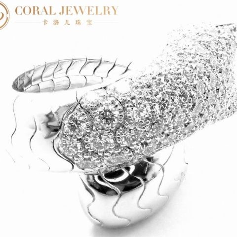 Cartier Panthère De Cartier, Pave Diamond, Emerald and Onyx Bypass Ring in 18k White Gold N4224100 3