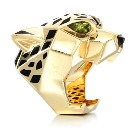 Cartier Panthère De Cartier N4193100, Yellow Gold,black Lacquer, Peridots, Onyx 22