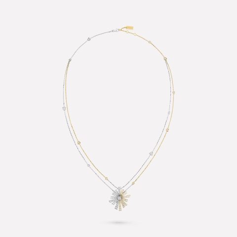Chanel Soleil De Chanel Transformable Necklace 18k White And Yellow Gold Diamonds J11933 co