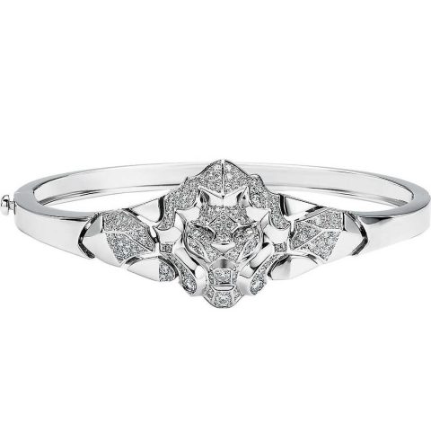 Chanel Sous Le Signe Du Lion Bracelet 18k White Gold Diamonds J10827 co