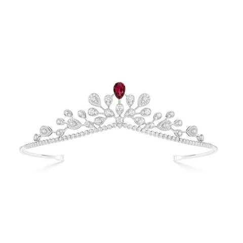 Chaumet Joséphine Aigrette Impériale Tiara Platinum 082977 White Gold, Ruby, Diamonds 1