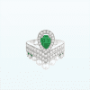 Chaumet Joséphine Aigrette Ring 083301-083292 White Gold Emerald Diamond Combination Rings2