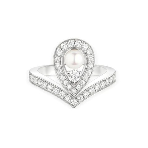 Chaumet Joséphine Aigrette Ring 083289 White Gold, Pearls, Diamonds 1