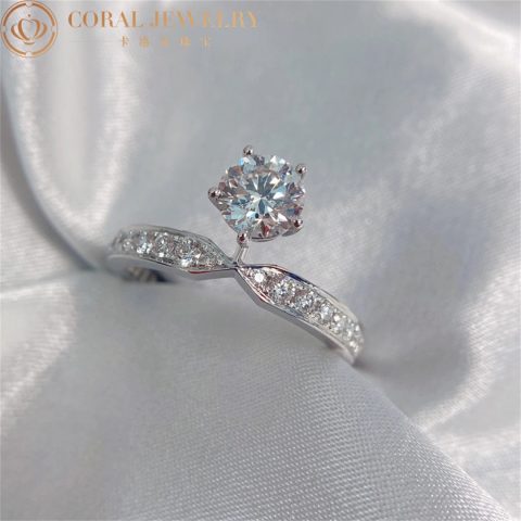 Chaumet Josephine Eclat Deternite Solitaire Platinum Diamonds J3uq00 Coral 18