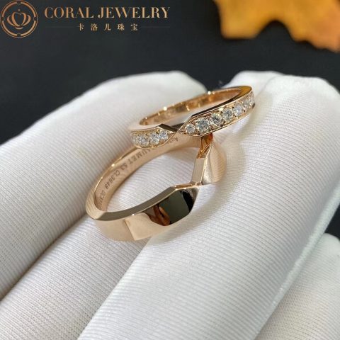 Chaumet Joséphine Triomphe De Chaumet Wedding Band 084090 Rose gold Diamonds 4.5 MM 9