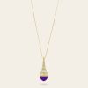 Marli Cleo Rev Diamond Pendant In Yellow Gold Set With Amethyst Cleo N29 Coral 56