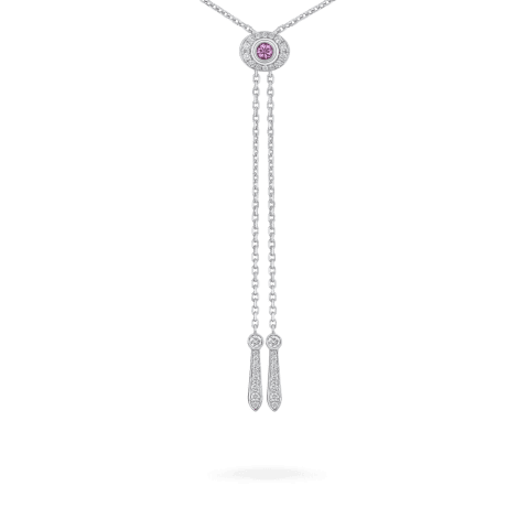 Garrard Wings Embrace Bird Of Paradise Slider Pendant In 18ct White Gold With Diamonds And Sapphires 100