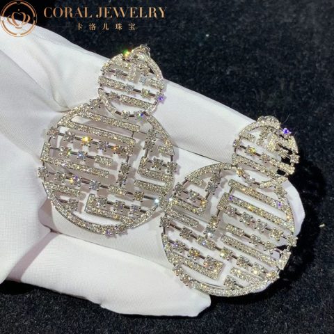 Marli Avenues Statement Earrings In White Gold Aven E8 Coral 18