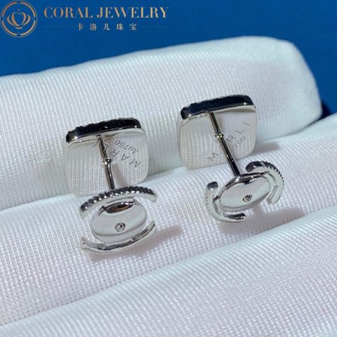 Marli Cleo Full Diamond Pyramid Stud Earrings In White Gold Cleo E8 Coral 22