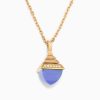 Marli Cleo Midi Rev Diamond Pendant In Rose Gold Set With Chalcedony Coral 12