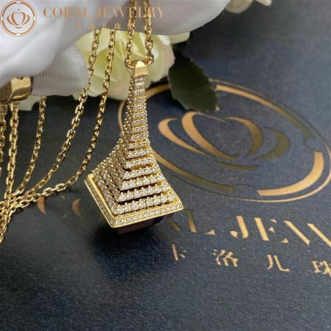 Marli Cleo Rev Diamond Pendant In Yellow Gold Set With Amethyst Cleo N29 Coral 58