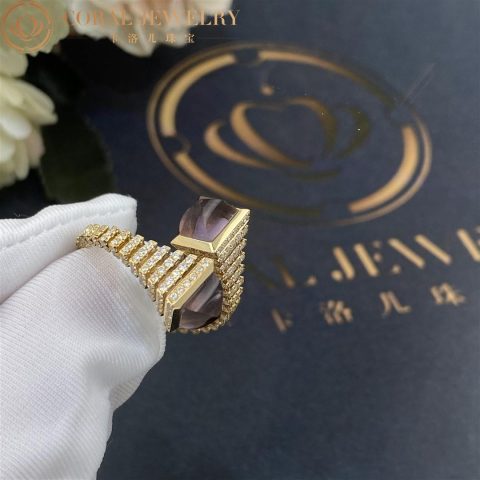 Marli Cleo Rev Diamond Ring In Yellow Gold Set With Amethyst Cleo R29 Coral 28