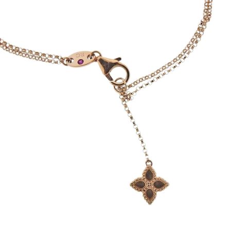 Roberto Coin Venetian Flower Diamond Necklace Coral 26