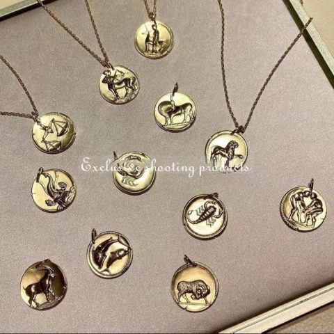 Van Cleef Arpels Zodiaque Medal Aquarii Aquarius Yellow Gold Vcarp7su00 Coral 12