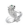 Cartier N4244900 Panthère De Cartier Ring White Gold Diamond Emerald 2