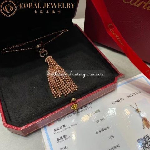 Cartier N7424239 Panthère de Cartier Necklace Rose Gold Tsavorite Onyx and Diamonds 3