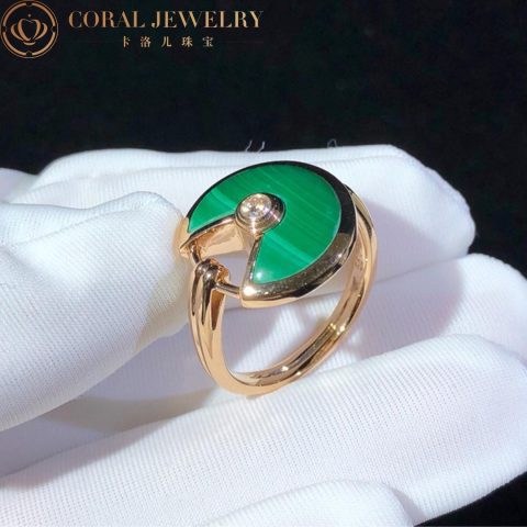 Cartier Amulette De Cartier Ring B4214300 Small Model Malachite 7