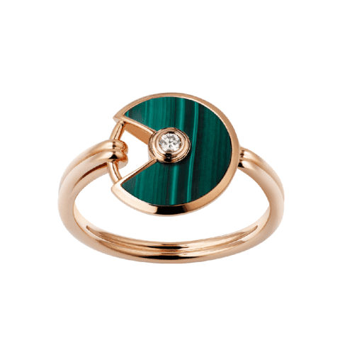 Cartier Amulette De Cartier Ring B4217600 XS Model Malachite 2