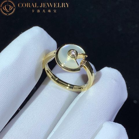 Cartier Amulette De Cartier Ring B4213300 XS Model Mother-of-pearl 8