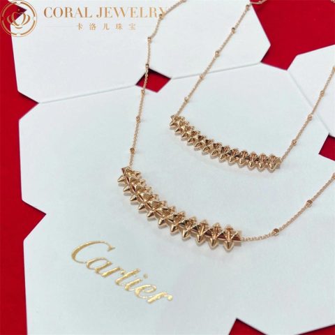 Cartier Clash De Cartier B722474 Necklace Small Model Rose Gold 16