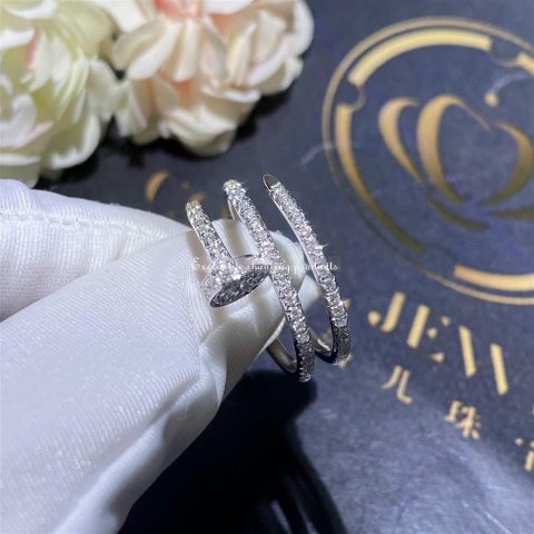 Cartier Juste un Clou Ring B4211100 White Gold Diamonds 7