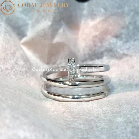 Cartier Juste un Clou Ring B4211000 White Gold Diamonds 7