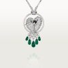 Cartier Les Oiseaux Libérés HP300100 Necklace White Gold Mother-of-pearl Sapphire Emerald Diamonds 2 Cartier Les Oiseaux Libérés HP300100 Necklace White Gold Mother-of-pearl Sapphire Emerald Diamonds 2