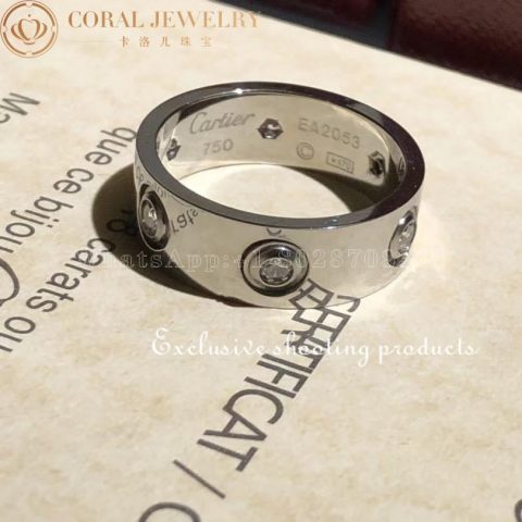 Cartier Love Ring B4026000 White Gold 6 Diamonds 8