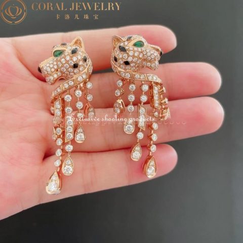 Cartier H8000656 Panthère de Cartier Earrings Rose Gold Diamonds 6